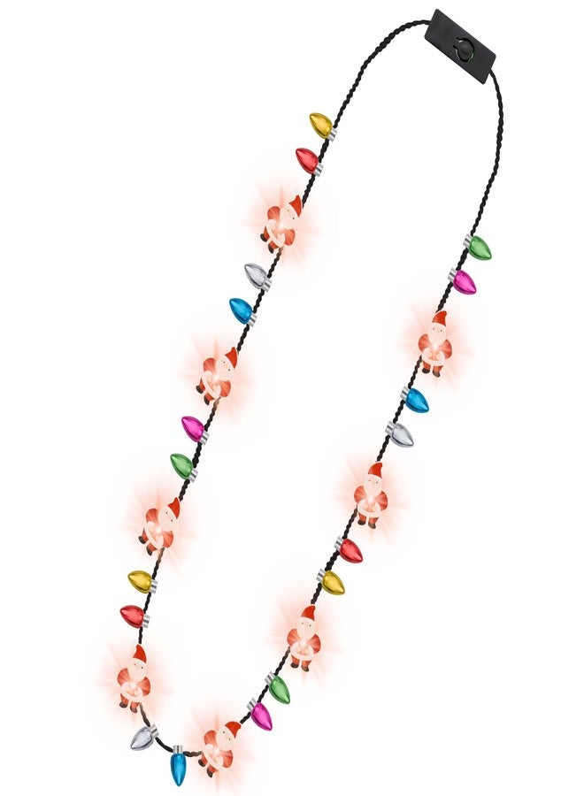 Traplace 1PCS Light up Christmas Necklace, 3 Modes Multicolor Christmas Accessories, Santa Claus Design, Wearable Light Xmas Decorations Necklace for Ugly Sweater Parties, Holiday New Year Party Supplies - Image 1